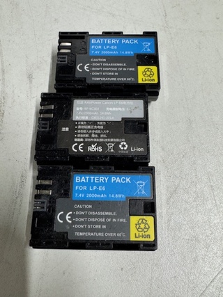 7x Batterij voor camera